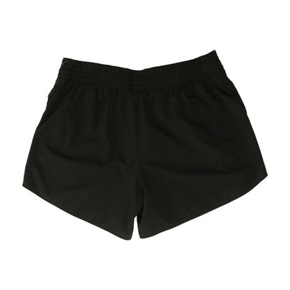 Black Solid Active Shorts