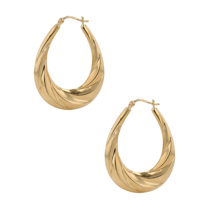 14K Yellow Gold Hoop Earrings