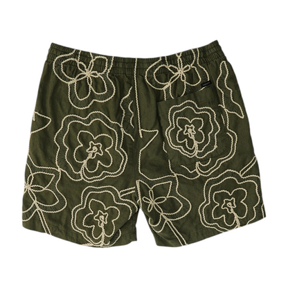 Gray Print Chino Shorts