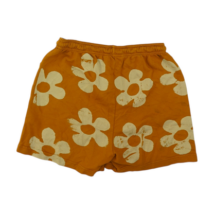 Orange Floral Casual Shorts