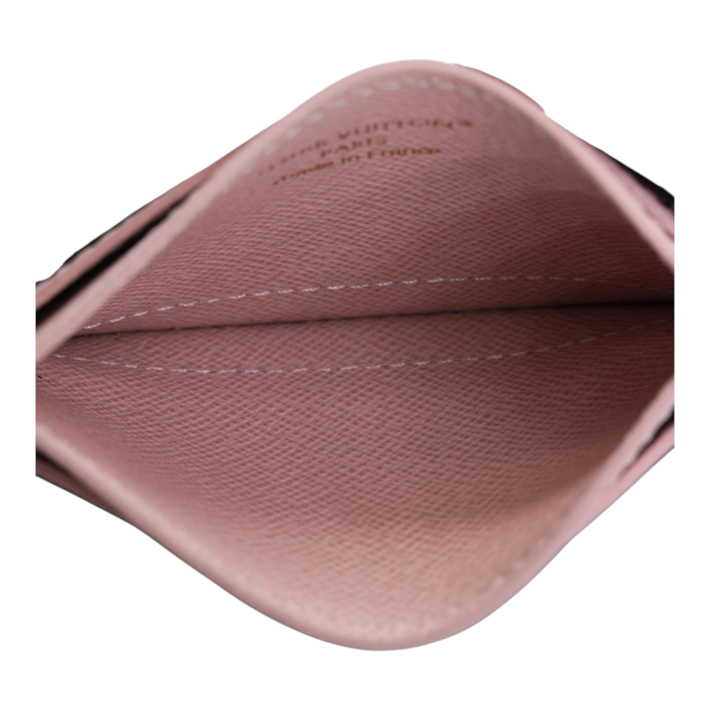 Monogram LV Charms Card Holder in Rose Ballerine Pink
