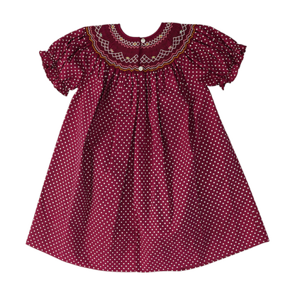 Magenta Polka Dot Dress
