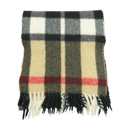 Black Plaid 100% Cashmere Scarf