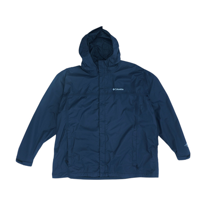 Black Solid Rain Jacket