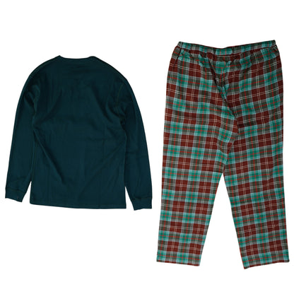 Green Solid Pajama Set