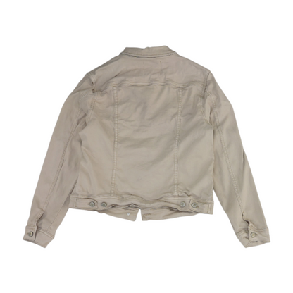 Gray Solid Denim Jacket
