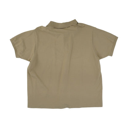 Tan Solid Short Sleeve Polo
