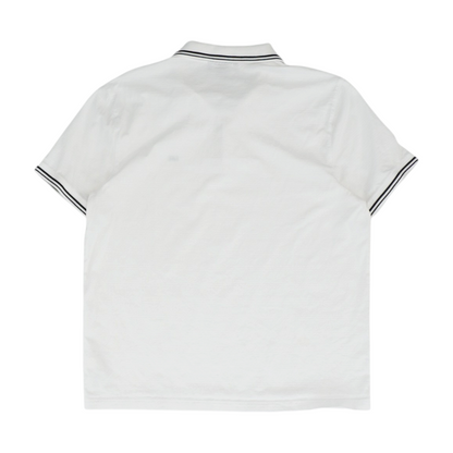White Solid Short Sleeve Polo