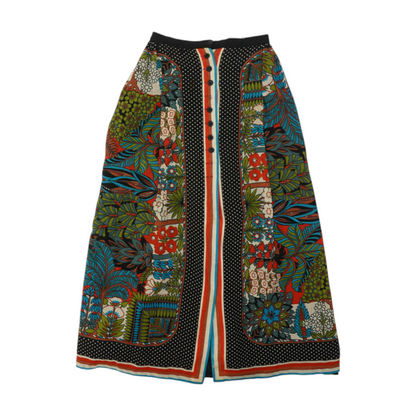 Vintage Multi Graphic Midi Skirt