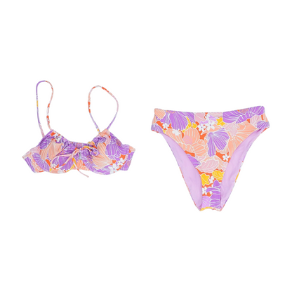 Purple Floral Two-Piece