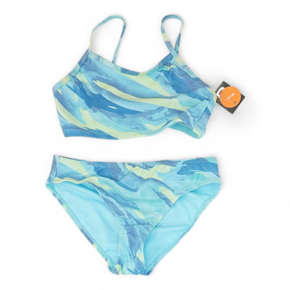 Turquoise Graphic Two-Piece