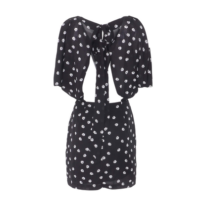 Black Print Mini Dress