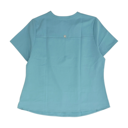 Blue Solid Scrub T-Shirt