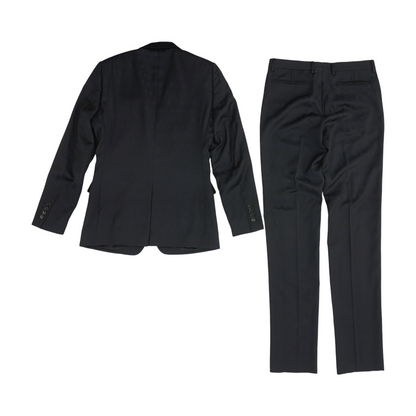 Navy CD Diamond-Print Virgin-Wool Suit