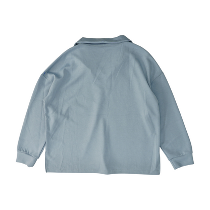 Blue Plus Solid Sweatshirt Pullover