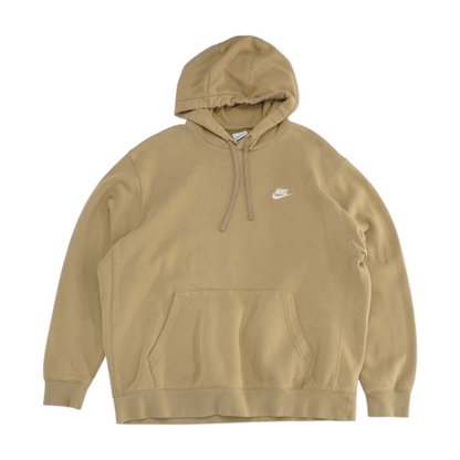 Tan Solid Hoodie Pullover