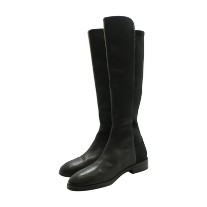 Black Frannie Leather Knee-High Boots