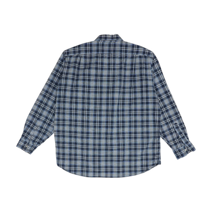 Blue Plaid Long Sleeve Button Down