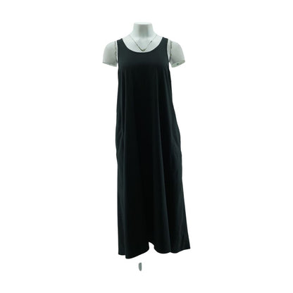 Black Solid Maxi Dress