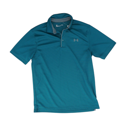 Green Solid Short Sleeve Polo