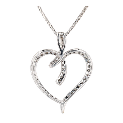 5/8 ctw 14K White Gold Diamond Pendant Necklace