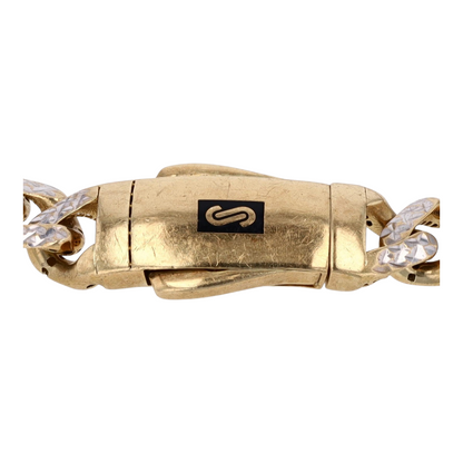 10K Two-Tone Gold Chain Bracelet