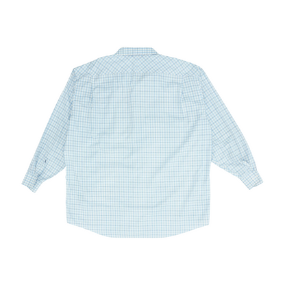 Blue Tall Check Long Sleeve Button Down