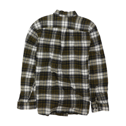 Green Plaid Flannel Button Down