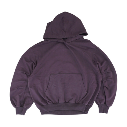 Purple Solid Hoodie Pullover