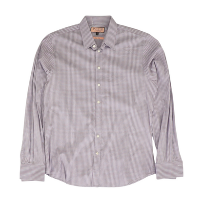 Purple Check Long Sleeve Button Down