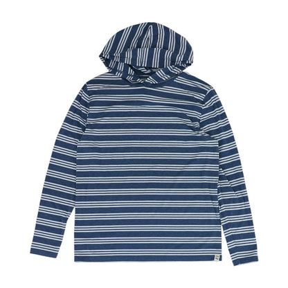White Striped Hoodie Pullover