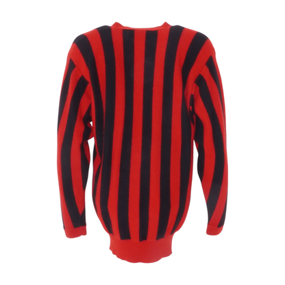 Red Striped Cardigan Sweater