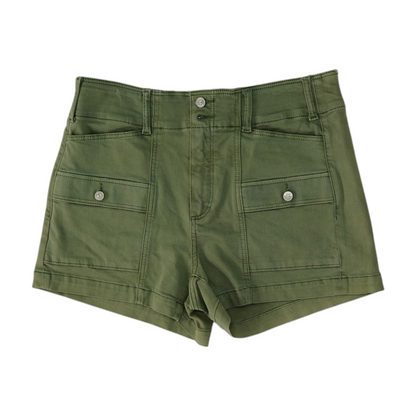 Olive Solid Chino Shorts