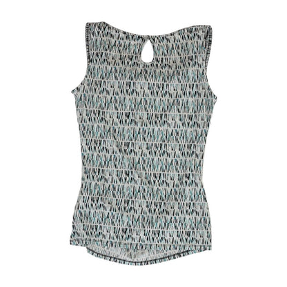 Multi Graphic Sleeveless Blouse