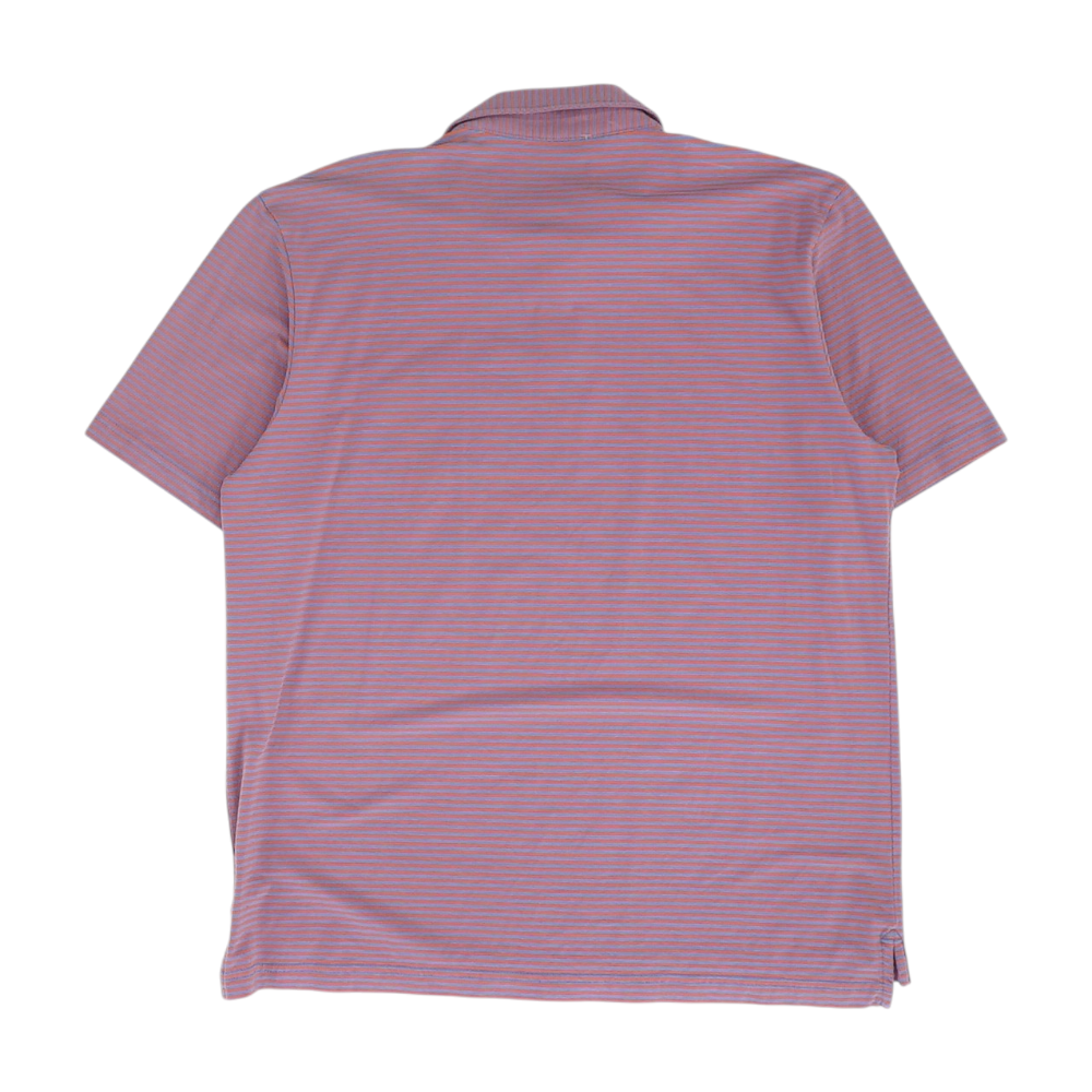 Blue Striped Short Sleeve Polo