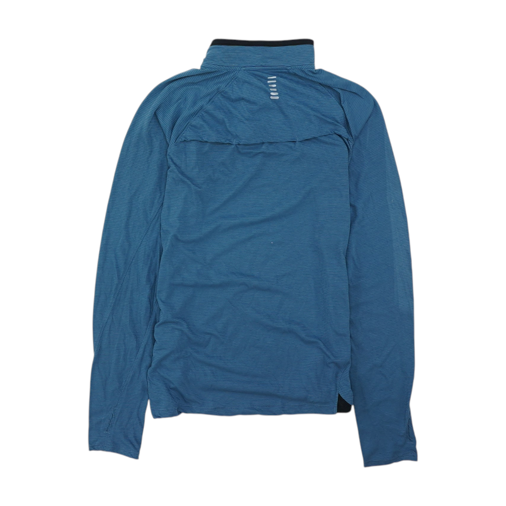 Blue Solid 1/4 Zip Pullover