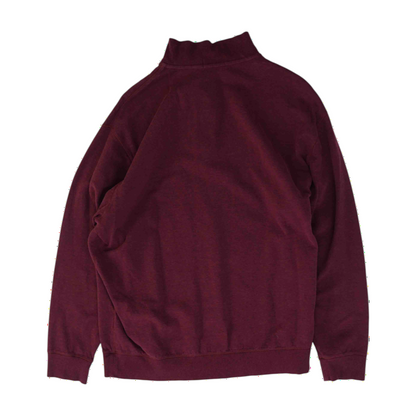 Maroon Solid 1/4 Zip Pullover