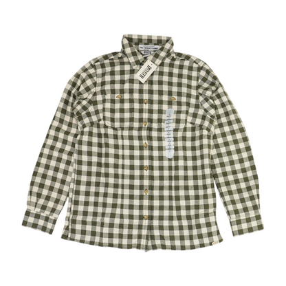 Green Check Flannel Button Down