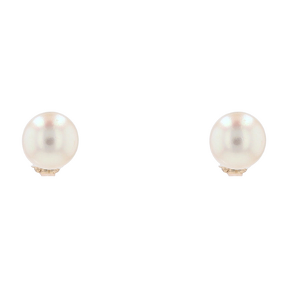 14K Yellow Gold Cultured Pearl Stud Earrings