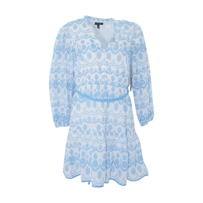 Blue Abstract Mini Dress
