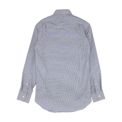 Navy Check Long Sleeve Button Down