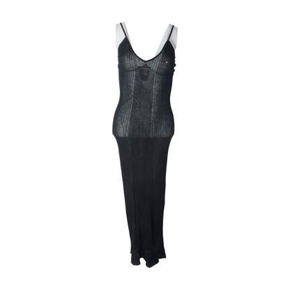 Black Solid Nightgown