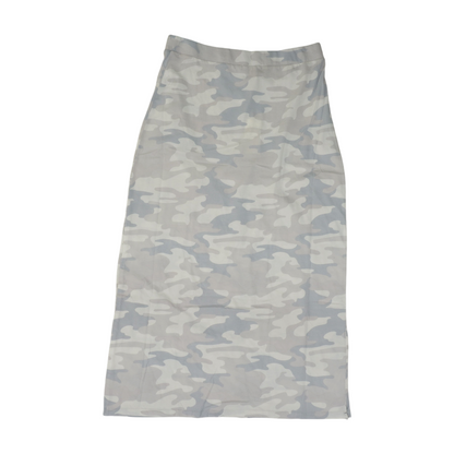 White Camo Midi Skirt