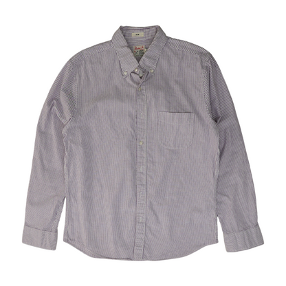 Purple Striped Long Sleeve Button Down