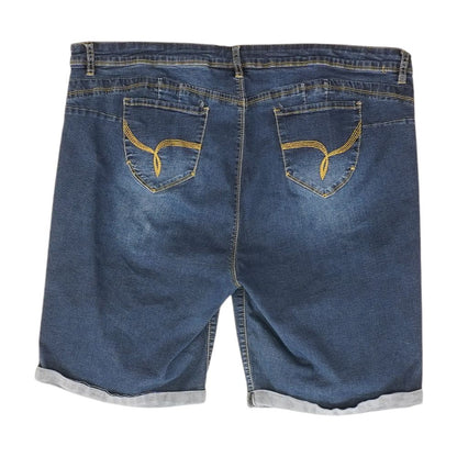 Blue Plus Solid Denim Shorts