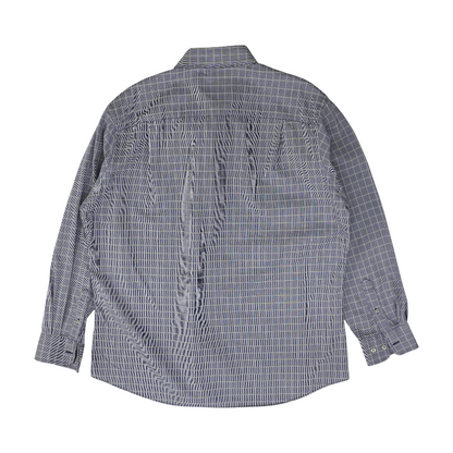 Navy Check Long Sleeve Button Down