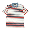 White Striped Short Sleeve Polo