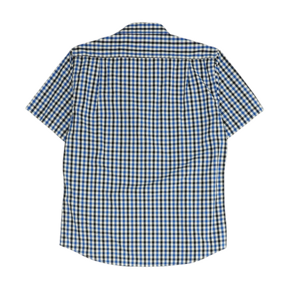 Blue Check Short Sleeve Button Down