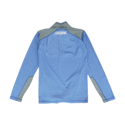 Blue Solid 1/4 Zip Pullover