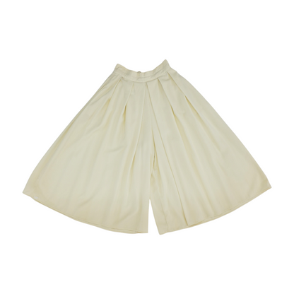 Vintage Ivory Solid Capris
